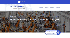 Desktop Screenshot of inpro-electric.com.br